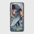 Samsung Galaxy A31 Cover - SkinLee HQ Infinity Glass Case (Soft) - Golden Raven Cross Stitch Art - SKINLEE-360-1-798-488. 