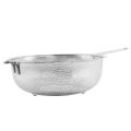 Strainer for Rice Fruit Vegetable with Long Handle Stainless Steel - Silver Medium Size. 