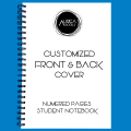 Customized A4 Student Notebook with Numbered Pages - Aurea Books Premium Quality Customized Covers Numbered Pages Notebook. 