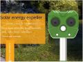 Solar Animal Repeller Ultrasonic Dog Repeller Animal Repellent Solar Powered Water Repellent with Vertical Rod. 