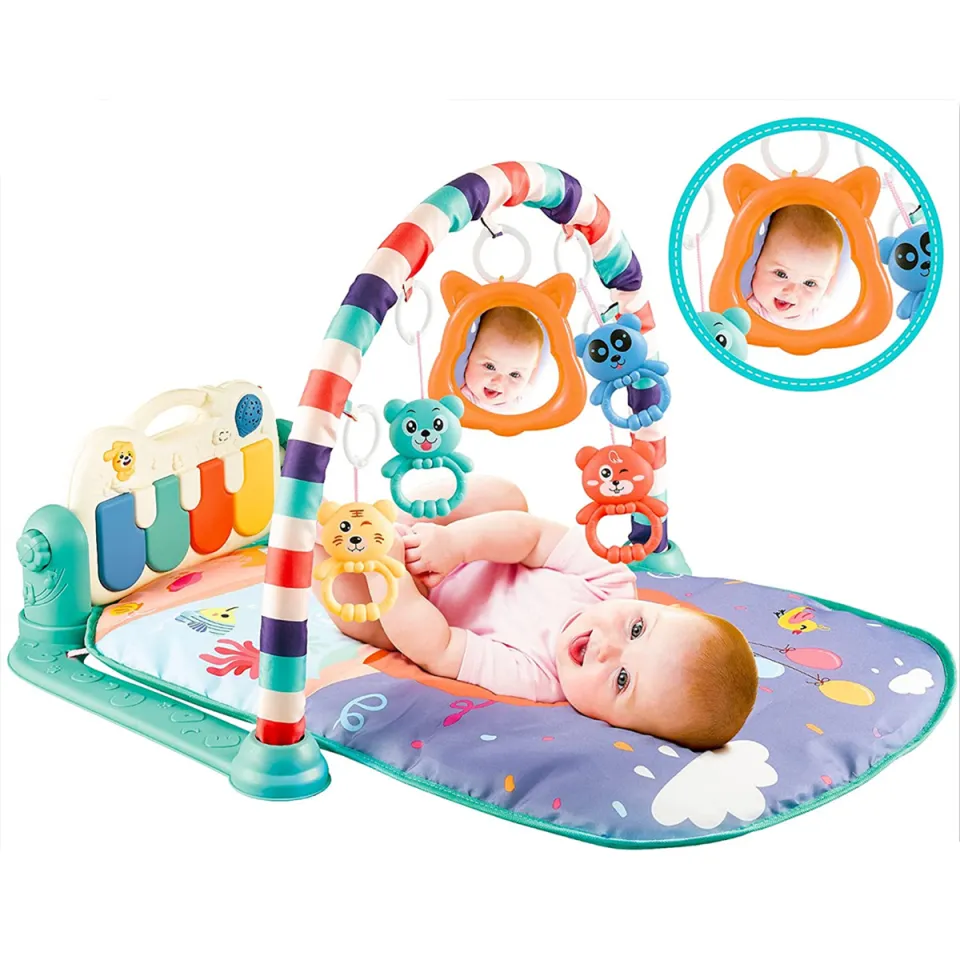 in Infant Baby Playing Mat Gym, Kick Play Removable Piano