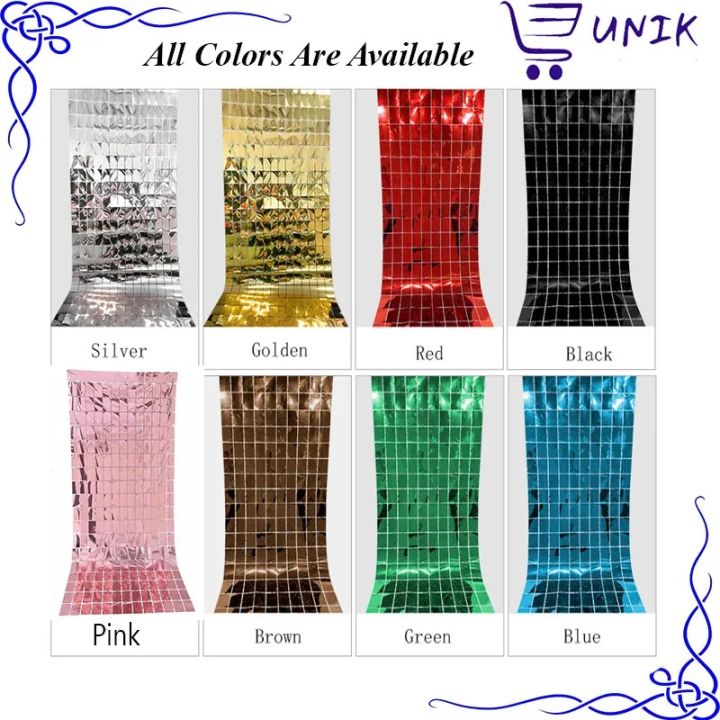 Unik Backdrop curtain for birthday backdrop curtain foil curtain backdrop foil curtains for birthday  happy birthday decoration  birthday decoration birthday accessories birthday accessories theme birthday accessories for boys Girls