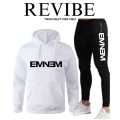 REVIBE - White Eminem Printed Tracksuit For Men - Hoodies For Men. 