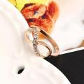 Luxury 8 Infinity Zircon Inlaid Ring Wedding Evening Party Women Finger Jewelry. 