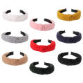 Hair Band Lightweight Women Girl Solid Color Knotted Headband. 