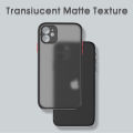 Hontinga for Realme 5 Pro Cover Simple Solid Color Case Edge Frosted Transparent Phone Cover. 