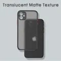 Hontinga for Realme 5 Pro Cover Simple Solid Color Case Edge Frosted Transparent Phone Cover. 