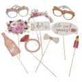 Bridal Shower Prop - She Said Yes Props - Pink And Peach Color - Pack Of 10 Props. 
