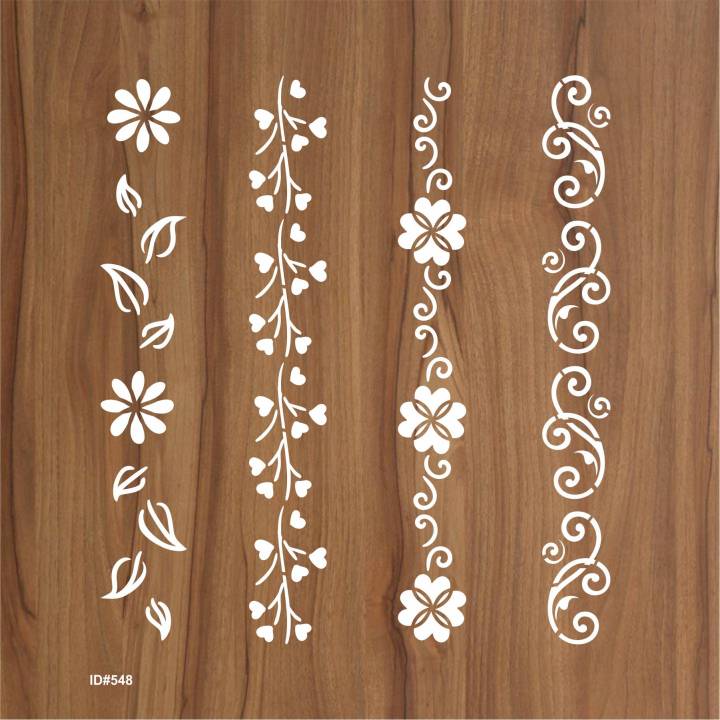 Flower%20Border%20Stencil%20for%20Wall%20Fabric%20Wood%20and%20Paper%20Crafting%20-%20Image%203