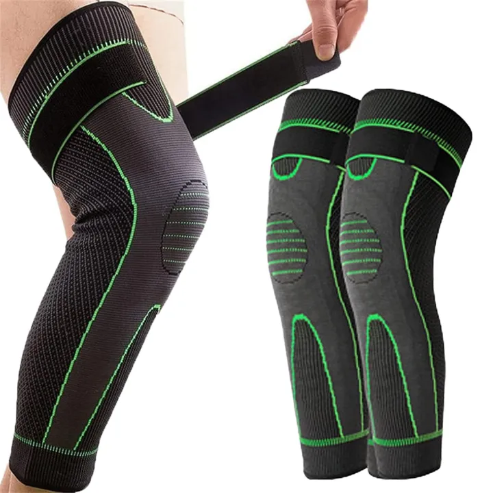 2Pcs%201Pair%20%20Strap%20%20Knee%20Braces%20Support%20Pad%20Running%20Lengthening%20Breathable%20Sport%20Protector%20Elastic%20Nylon%20Pad%20Sleeve%20Unisex%20thermal%20legs%20warmer%20for%20medical%20use%20-%20Image%202