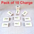 pack of 10-Mobile Charger 5V 1Ampere Charger Wholesale. 