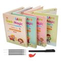 Set of 4 Magic Learning Book with Magic Pen & 5 refills, Practice book. 