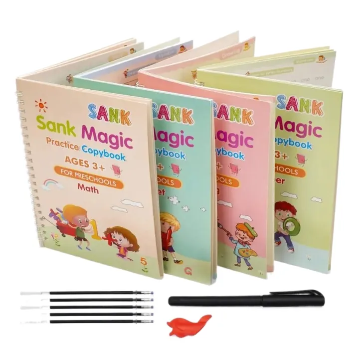 Magic Learning Pdf Set of 4 Magic Learning Book with Magic Pen & 5 refills, Practice book ...