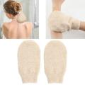 Natural Bamboo Fiber Bath Exfoliating Glove Scrubber Washcloths Bathing Glove. 