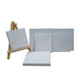 Artisan - 7Pcs Value Pack Primed Coated Canvas Set Included E.a.s.e.l. (3*6x6, 3*8x8, 1*Wooden E.a.s.e.l.). 