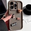 Cute 3D Bear Coffee Milk Candy Liquid Phone Case For iPhone 11 13 12 14 15 Pro Max XR XS Max Korean Cartoon Cover. 
