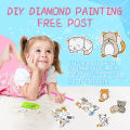 Rhinestone Painting Sticker for Kids Sparkling Cartoon Cat Rhinestone Sticker Kit for Notebook Bottle Creative Fun Diy Craft Set Rhinestone Sticker Set. 