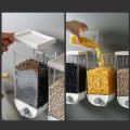 1PC Wall Mounted Whole Grain Rice Storage Tank, Pressed Grains, Wall Mounted Dry Food Dispenser,  1500ML Whole Grain Storage Boxes. 