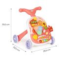 Sit To Stand Baby Learning Walker With Wheels,baby Activity Walker,2 In 1 Baby Push Walkers. 