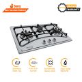 MODEL 771 SS Built-in Gas Hob - 3 Burner Stainless Steel Stove - Heavy Diecast Grill  - NG/LPG -1 Year Brand Warranty. 