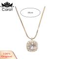 Carat Charm Necklace Light Luxury Simulated Diamond Pendant Necklace. 