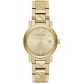 BURBERRY Gold Dial Gold Stainless Steel Watch For Women BU-9145. 