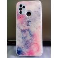 For One Plus Nord N100 Back Cover Glass Back 3D Design Inside Soft Case for Girls and Boys 1 +Nord N100. 