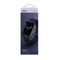 UNIQ Aspen Designer Edition Braided A p p l e Watch Strap Series 1-8 SE/SE2 45/44/42MM – Obsidian Blue. 