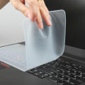 Laptop Keyboard Cover for 15.6" Laptops - Ultra Thin Silicone Waterproof Protector - Clear (Width 14.4" x Height 5.3"). 
