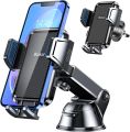 Blukar Car Phone Holder, Adjustable Car Phone Mount Cradle 360° Rotation - 4 in 1 Strong Suction Phone Holder for Car Dashboard, Windscreen, Air Vent - One Button Release for 4.0 to 6.7 inch Phones black. 
