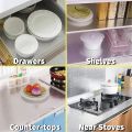 40 X 200 CM Aluminum self adhesive foil sheet for kitchen stain proof oil proof protector for kitchen walls and shelves heat resistant stove stickers oil proof and waterproof easy to clean kitchen back splash wallpaper - Silver. 