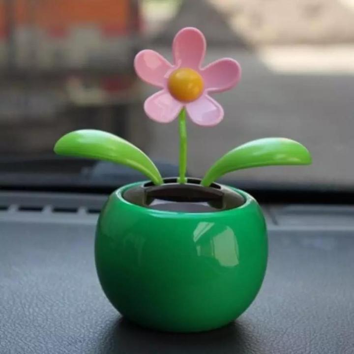Premium Quality Car Decoration Solar Powered Dancing Flower Swinging Animated Dancer Toy For Honda Civic, City, Toyota GLI, Yaris, Wagon R, Alto VXR, Mehran and all Cars Jeep Buses Vans Parrado