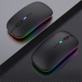 【Rechargeable】Wireless Gaming Mouse RGB with adjustable DPI ~ Silent Click, Ultra-thin, LED Wireless Optical Mouse for Laptop, PC, Computer, MacBook, iPad, Smart TV. 