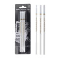3 Pcs White Sketch Charcoal Pencils Soft/Medium/Hard White Charcoal Wooden Pencils for Artist Drawing Sketching Blending 24BB. 
