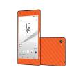 Sony Xperia Z5 Compact Orange Carbon Fiber Texture Mobile Skin. 