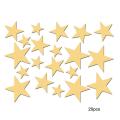 20Pcs/Set Star Shape Mirror Wall Stickers Wallpaper Home Bedroom Ceiling Decor. 
