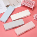 Storage Box, Unprinted Pastel Colour Plastic Matte Solid with Secure Snap-tight Lid, For School Office Art Supplies Cosmetics Jewellery, Holds up to 10 pens. 