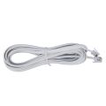 XHHDQES 2X 6P6C RJ11 Telephone Extension Fax Cable Line 9.8Ft Length White. 