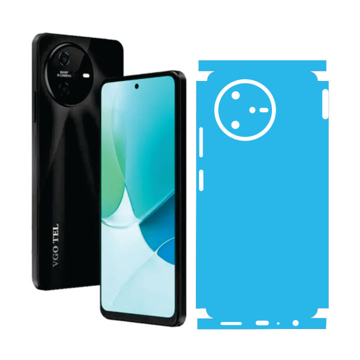 VGO TEL Note 24 Back Paper 0008 SKY BLUE Sheet Anti-stain Lamination Wrap Cover