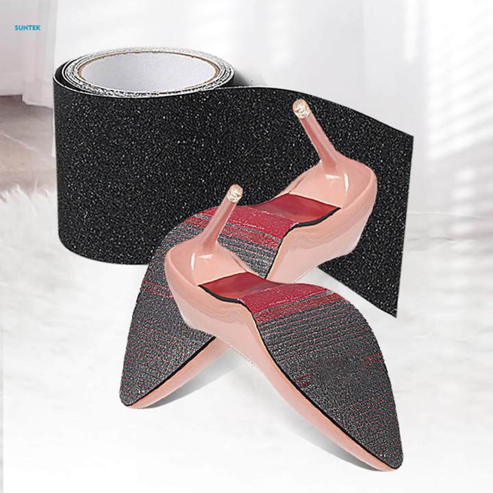 Sole Sticker Self-Stick Shoe bottoms Anti-Slip for High Heels Black 10x50cm