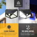 100 LED Solar Light Outdoor Solar PIR Motion Sensor Lights 3 Lighting Modes For Garden Decoration Street Wall Lamp. 