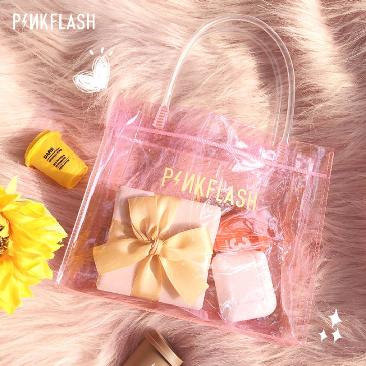 PINKFLASH PVC PINK Handbag & Gift bag Waterproof PVC Travel pouch/Cosmetic pouch/transparent bag
