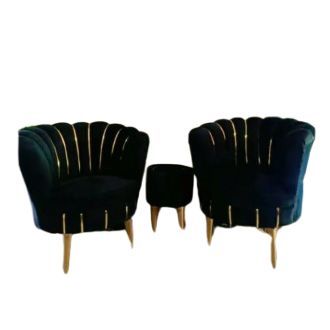 2 Modern Sofa Flower Designe Two Seater Black valvet Colour With 2 cousion free {Special Offer available}