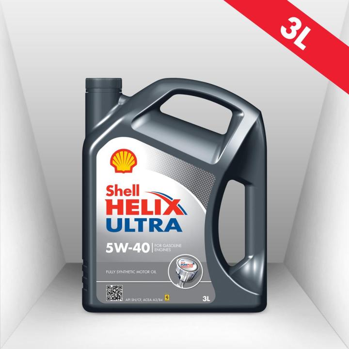 Shell Helix Ultra (5W-40) 3L, Fully Synthetic Motor Oil, Gasoline Engine Oil, Car Oil