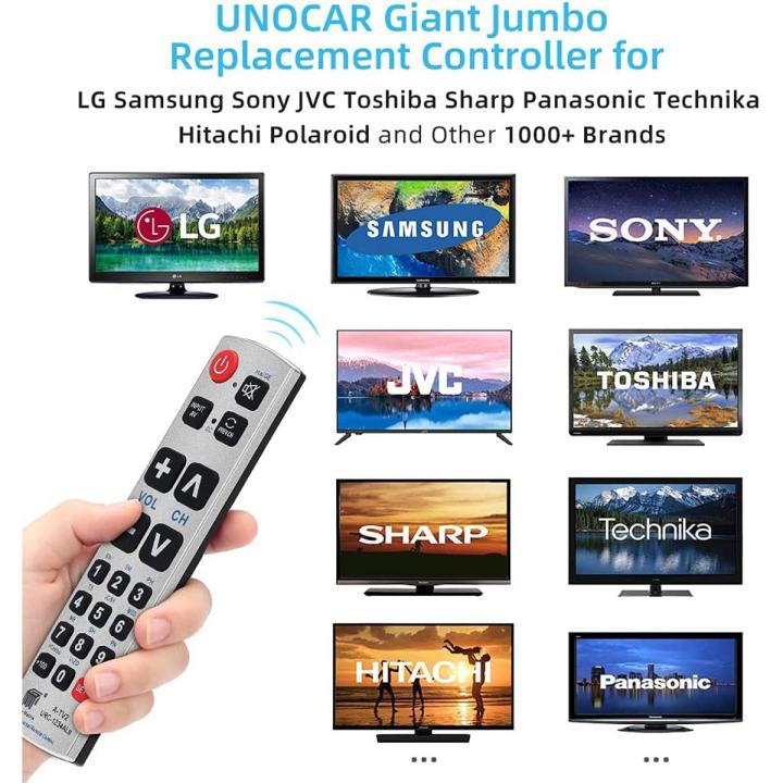 Senioórs Big Button Univerśal Remote Control  for Extra Large Jumbo Giant Remote, Simple Easy Basic Control and LG Samsung Sony JVC Tóshiba Sharp Panasónic Technika Hitaćhi Polaröid TVs