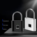 Smart Fingerprint Padlock Waterproof Biometric Fingerprint Keyless Door Lock USB Rechargeable Security Padlock For House Unlock Sunlight Super Store. 