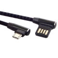 15Cm Micro- Usb 5Pin Right Angle To Left Right Angle 90 Degree Usb 2.0 Dual Elbow Data Charging Cable for Tablet & Phone V8. 