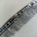 Silver colour kiran lace for ladies dresses size is 1 inch for sale in very reasonable price.. 