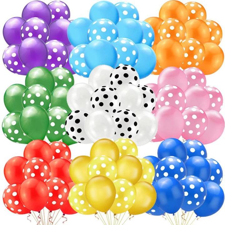 10 pcs Polka Dots & Latex Balloons for Birthday Balloon Set Balloon Pack Balloon Decoration Latex Ballons for Birthday Party Decoration Latex Balloons Piece Happy Birthday Decoration Set Happy Birthday Balloons Birthday Accessories Decoration Items