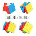 Combo Cube Set of 2x2 3x3 4x4 5x5 High Speed Stickerless Pizzle, Multicolor. 